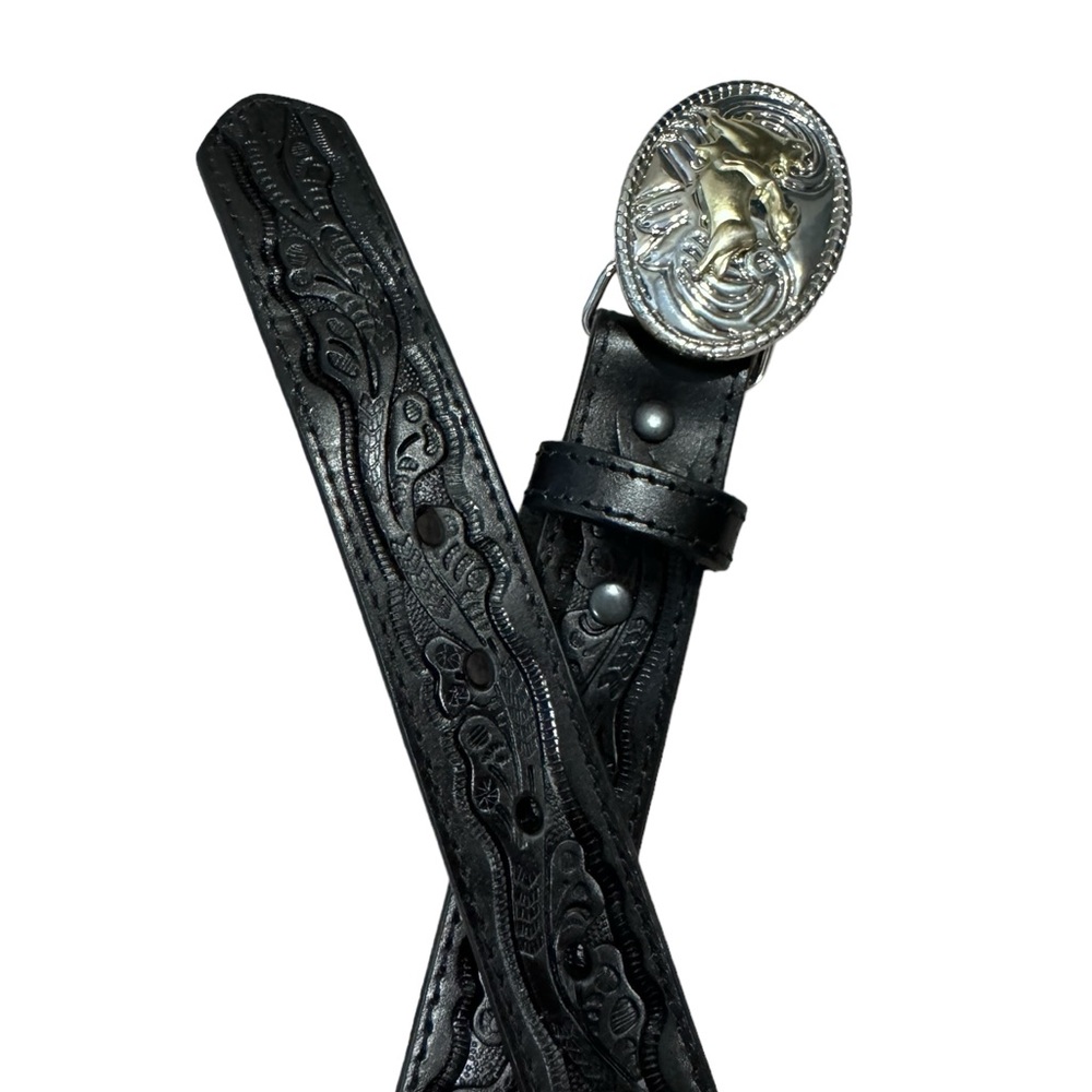 Nocona Belt Youth Bull Rider Black Small